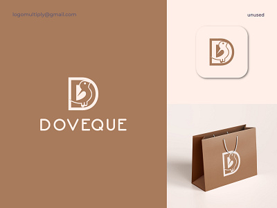 Doveque logo / D logo bird bird logo brand identity branding business logo company logo d d letter logo design icon letter d logo logo design logomultiply logos