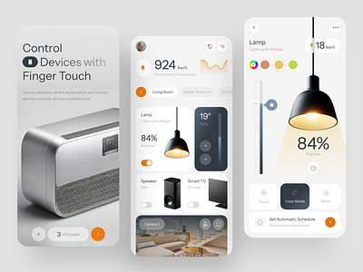 Smart Home Control App app apps branding clean control design graphic design home house illustration modern popular simple smart tech trend ui ui ux ux website