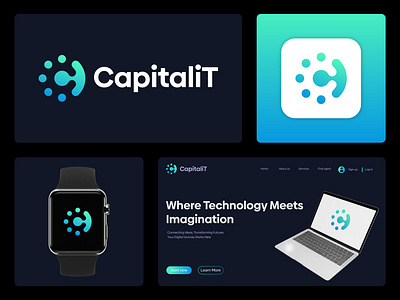 CapitaliT - Tech, AI, Startup, IT Company Logo design ai logo brand identity branding business logo crypto cryptocurrency digital icon it company it logo it services logo logo design modern logo software company software logo startup logo tech company tech logo technology logo