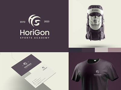 Horigon logo, sports logo, academy logo athletic branding custom logo hg identity logo logo mark mark sports sports branding sports identity