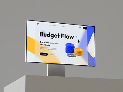 Budget Flow budget budget planner budgeting expense manager expense tracker finance financial management futuristic minimal minimal design money tracker web design