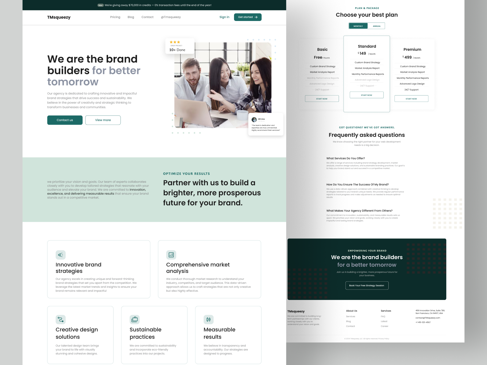 Example of Agency / Saa S Website UI Design