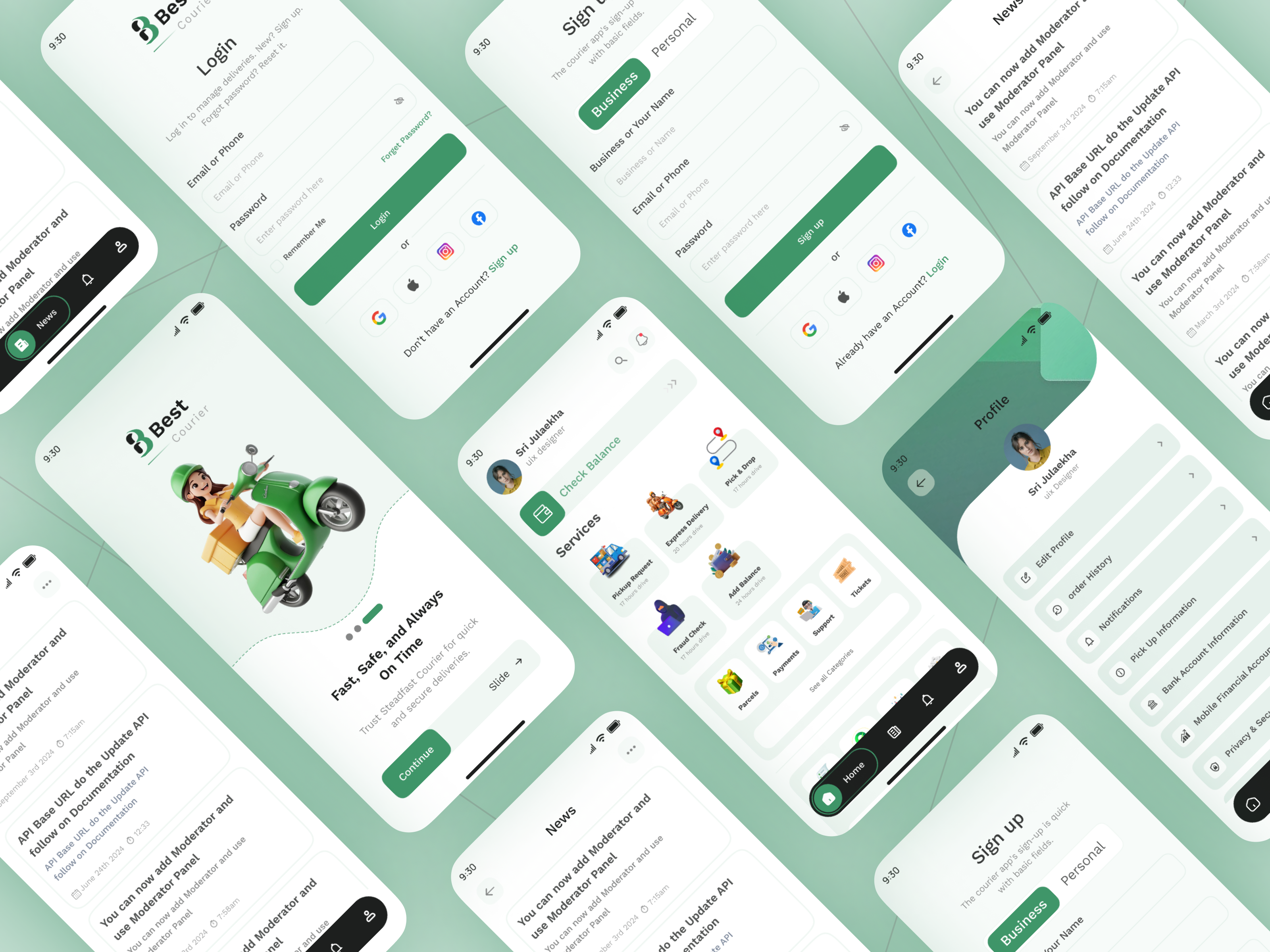 Example of Parcel Delivery Mobile App