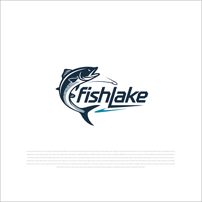 FishLake graphic design logo