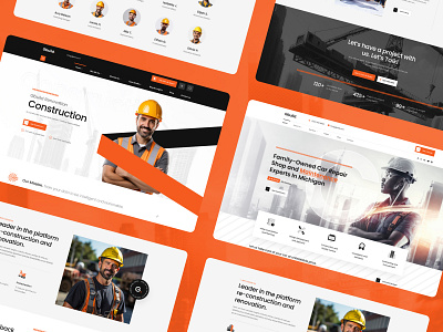 Gbuild Construction & Renovation Company Website construction footer gbuild header illustration landing page landingpage renovation service ui ui design ux ux design