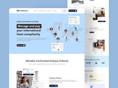 Global HR and Payroll Landing Page UI hr payroll website ui