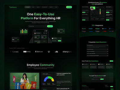 HR Management SaaS Landing Page hr hr landing page human resource landing page design saas saas design saas product saas website software taskmanagement ui design web design