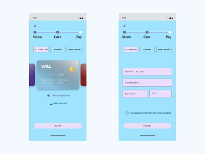 Daily Challenge 02 - Credit Card Checkout challenge02 creditcard checkout dailyui mobile