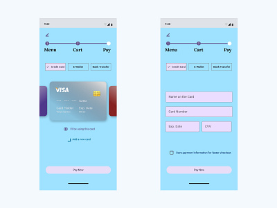 Daily Challenge 02 - Credit Card Checkout challenge02 creditcard checkout dailyui mobile