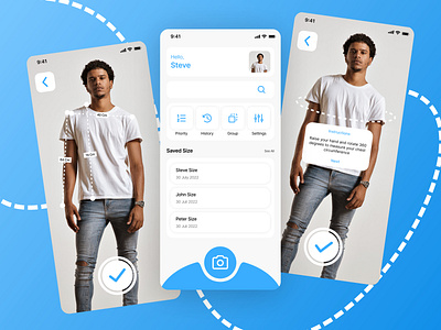 MIZE - AR-Based Clothing Measurement App freelance mobile app mobile design ready to work ui ui design ux ux design