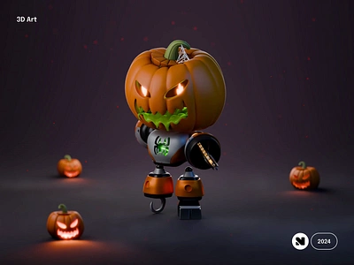 3D Halloween Animation 3d 3d animation 3d art 3d illustration animation art blender cartoon character character design design halloween illustration mascot motion motion graphics pumpkin render trick or treat