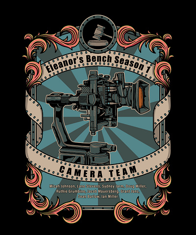 Camera team t-shirt design adobe illustrator graphic design logo design old school tattoo tattoo design vector