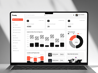 Property management dashboard admin apartment business charts dashboard design graph interface inventory manage management propert property management saas schedule stats ui user interface ux web design