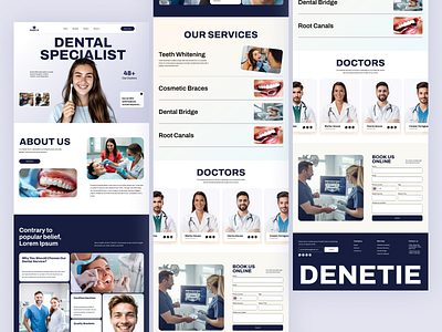 Dental Care Website UI/UX Design branding clean website design dental app design dental care website dental clinic site dental health ux dentist landing page dentist website ui figma dental care figma uiux design healthcare web design healthcare website modern clinic interface online dental booking techwitpro uiux design uiux for clinics web design website design website for dentists