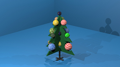 Christmas tree 3d graphic design holiday interior