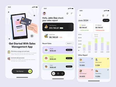 Sales Management Saas Mobile App chart illustration ios management marketing app mobile app mobile design order report orenji product design report saas saas dashboard saas marketing saas mobile sales sales marketing sales mobile app transaction report uiux