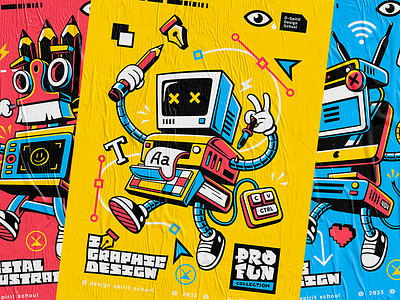 Graphic Design Spirit 01 art character computer design drawing fun graphic idol illustration lettering pen poster print profession school shirt spirit sticker vector visual