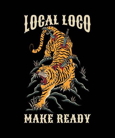 Local loco custom printing adobe illustrator branding graphic design illustration logo design old school tattoo t shirt design traditional tattoo vector