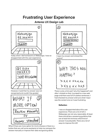 Frustrating User Experience: Unrecognized answer in Webassign design frustrating ux graphic design improvements refelction