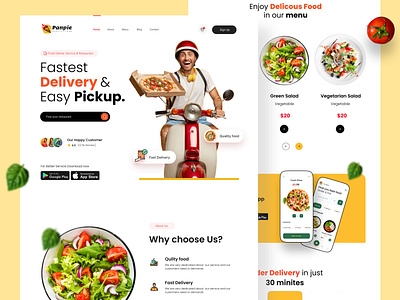 Restaurant Website designer fastfood website food food and beverage food menu food ordering website landing page landingpage minimal design online food ordering website restaurant app resturant website resturent web website