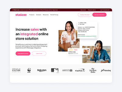 etalase - E-Commece Landing Page akbarpekat e commerce landing page pink shop