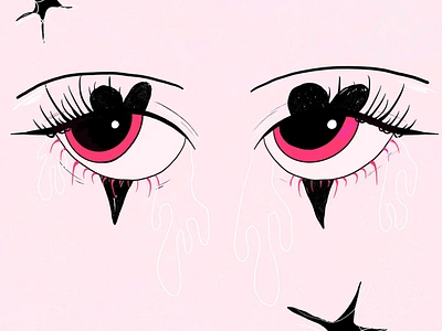 A gentle look ♥ 2d blog design eyes flat illustration girl people web woman