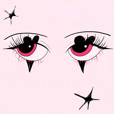 A gentle look ♥ 2d blog design eyes flat illustration girl people web woman