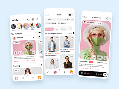 Fashion clothing and social mobile app design android appdesign buy cloth clothing app ecommercedesign fashion fashion design fashionapp ios mobile mobile app mobile app design mobile design product shop shoppingapp ui uidesign ux uxdesign