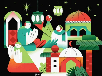 Muharram Islamic New Year 2dillustration characterillustration flatdesign flatillustration moslemillustration ui