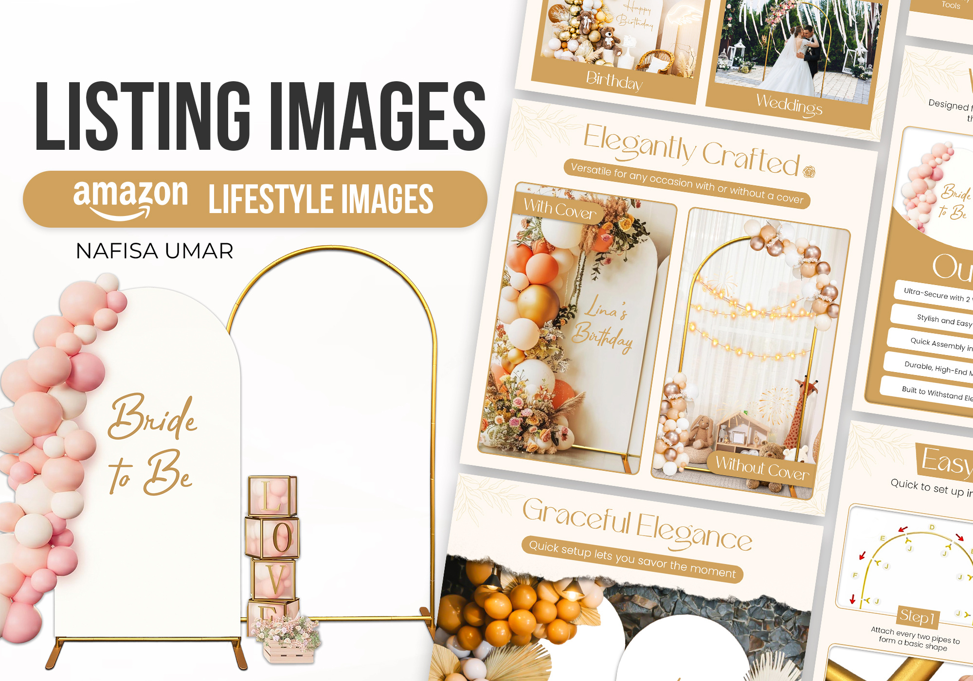 Premium Arch Backdrop || Amazon Listing InfoGraphics amazon amazon branding amazon infographics amazon listing amazon listing infographics amazon product branding enhance brand content image editing infographic design product infographics