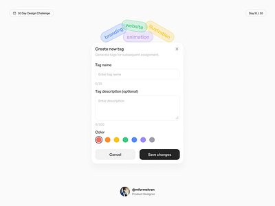 Tag management 30 day design challenge product design tag management ui design uiux uiux design ux design