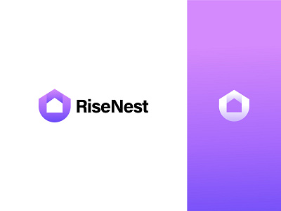 RiseNest - Real Estate Logo Design/ Abstarct home logo apartment architecture brand identity branding building creative logo design ecommerce home house logos minimalist logo property real estate realestate