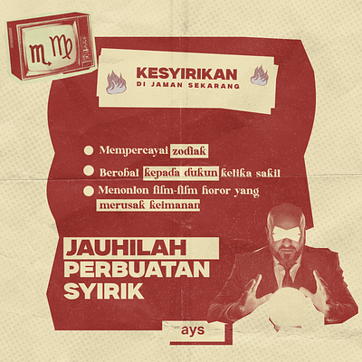 Vintage Dakwah Poster | "Kesyirikan Di Jaman Sekarang