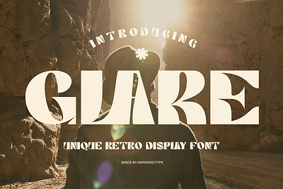 Glare Display Typeface branding display font glare graphic design logo psychedelic retro type typeface vintage