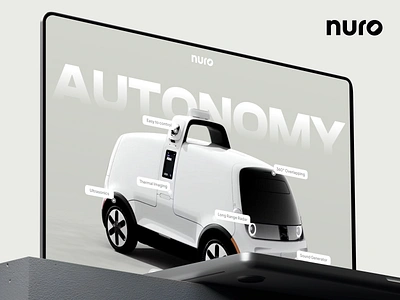 Nuro - Autonomous Delivery Robot Car Website autonomous delivery car car website delivery ecommerce header landing page nuro robot website web web design