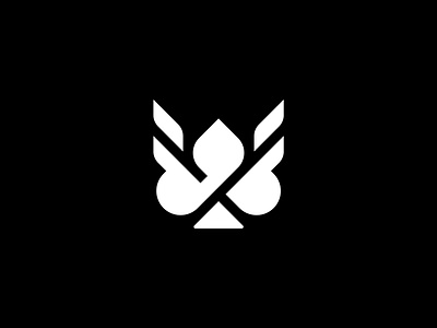 Spade Wing Logo abstract ace fly game gaming geometric logo logo design poker spade sports wing wings