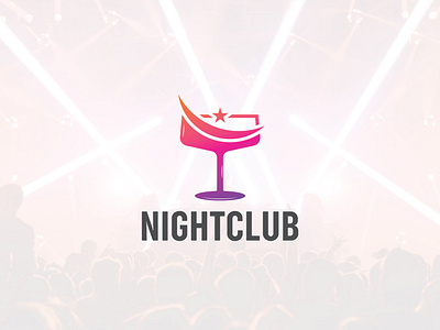 Night club logo bar beach black brand business club logo design glass gradient icon logo logo idea minimalist modern logo moon night club night logo party sale star