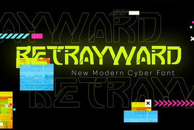 Betrayward – Modern Cyber Font ai cyber design display font forobo future futuristic graffiti illustration mecha modern new tech typeface typography ui urban vintage web