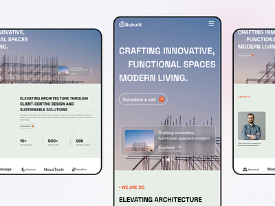 Nubuilt- Architecture Agency Website Design agency architecture branding clean creative creativeagencies design framertemplates interiordesign landing page minimul modern nubuilt renovation templates trendy ui ux webdesign