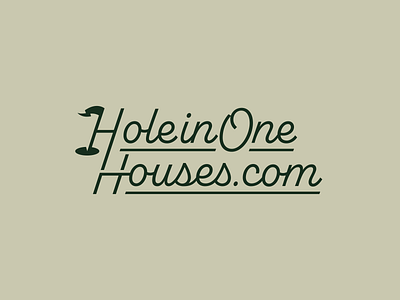 HoleinOneHouse Logotype branding course fairway flag golf hole house intial h key letter h lettermark logo design logomark logotype luxury modern rent resort simple wordmark