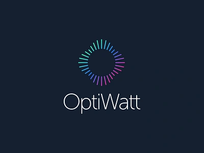 OptiWatt Logo Design abstract branding clean company energy initial o led letter o light logo design logomark minimalist modern optimal optimization power provider simple symbol watt