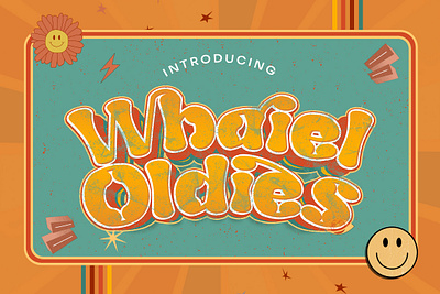 Whaiel Oldies – Vintage Retro Font decorative design display english font fun groovy hipster kid modern new old playful promote retro trend typeface typography vintage web