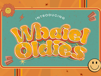 Whaiel Oldies – Vintage Retro Font decorative design display english font fun groovy hipster kid modern new old playful promote retro trend typeface typography vintage web