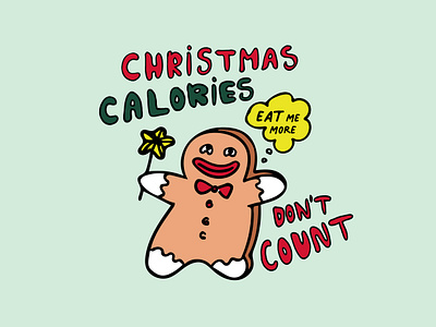 christmaseatmemore calories christmas cookie drawing eat ginger illustration noel star