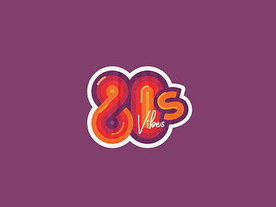 80s Vibes - Retro-Inspired Sticker Design 1980 1980s 80 80.design 80s 80s colors 80svibes colorfuldesign eighties retrosticker throwback vintageaesthetic