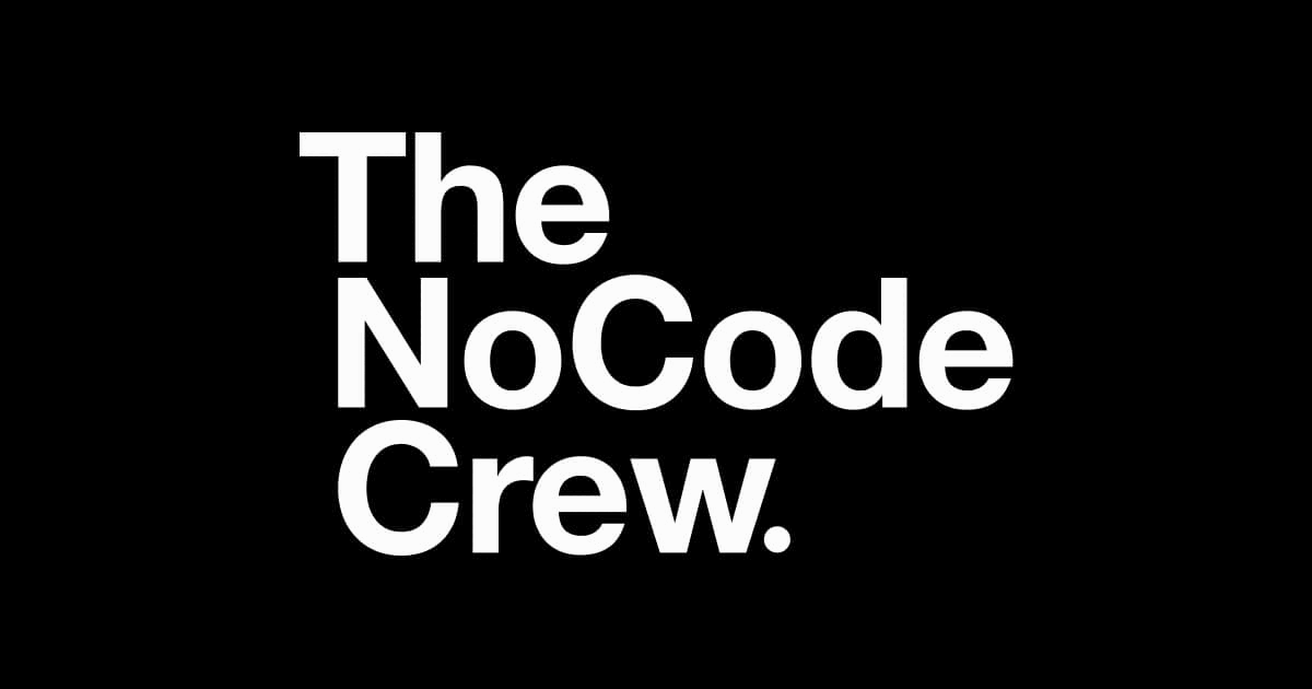 The NoCode Crew branding builder community design graphic design hub maker map meetup networking no code nocode nocoder project side project thenocodecrew tribe