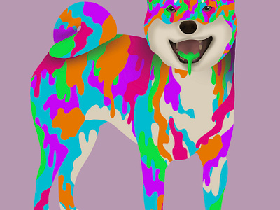 Dog Digital Art Illustration 2d animal animals brush digital art digital artwork digital drawing digital illustration dog drawing illustration illustration art pet pets