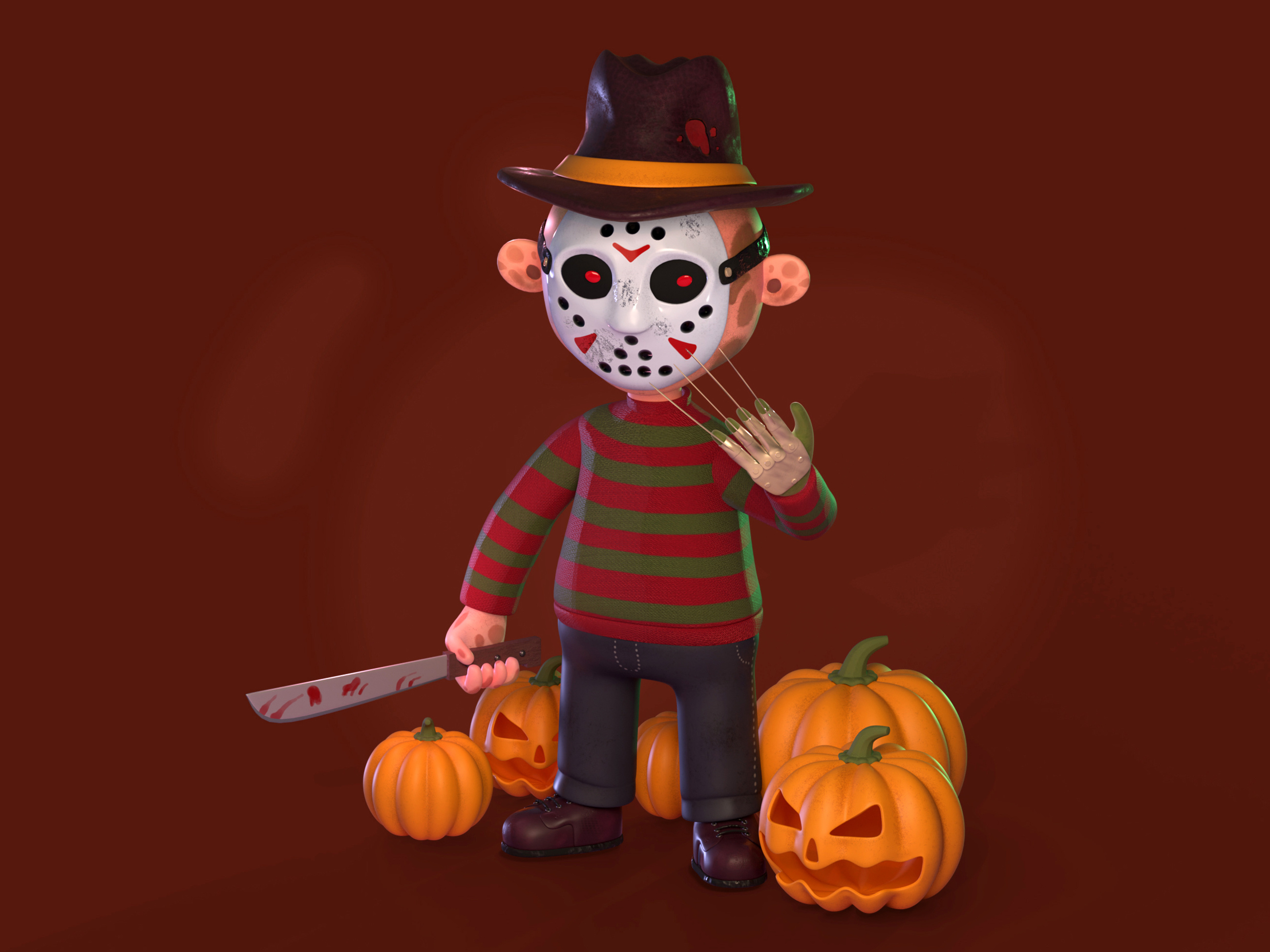 Example of 3D Mascot Character Illustration