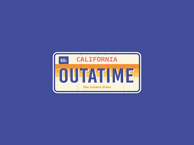 Outatime License Plate Sticker – A Back to the Future Tribute 1980s 80s 80snostalgia backtothefuture eighties moviememorabilia outatime retrosticker sticker stickers