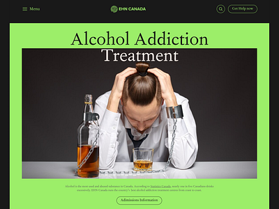 Alcohol Addiction Treatment Landing Page Redesign UI addiction alcohol alcohol addiction animation clinic website counseling creative design landingpage minimal online rehab product design rehab rehab website ui design user interface virtual rehab web design webpage website landingpage